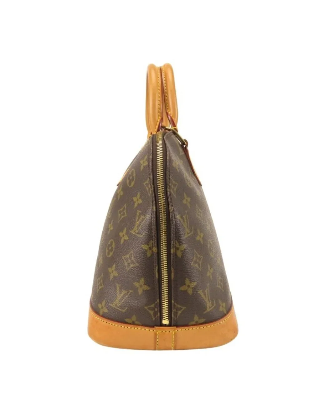 Louis Vuitton Handbag Alma Monogram Vachetta Leather Brown